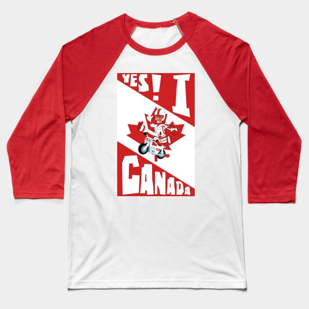 Yes! I Canada - 1 Baseball T-Shirt by KenTurner82